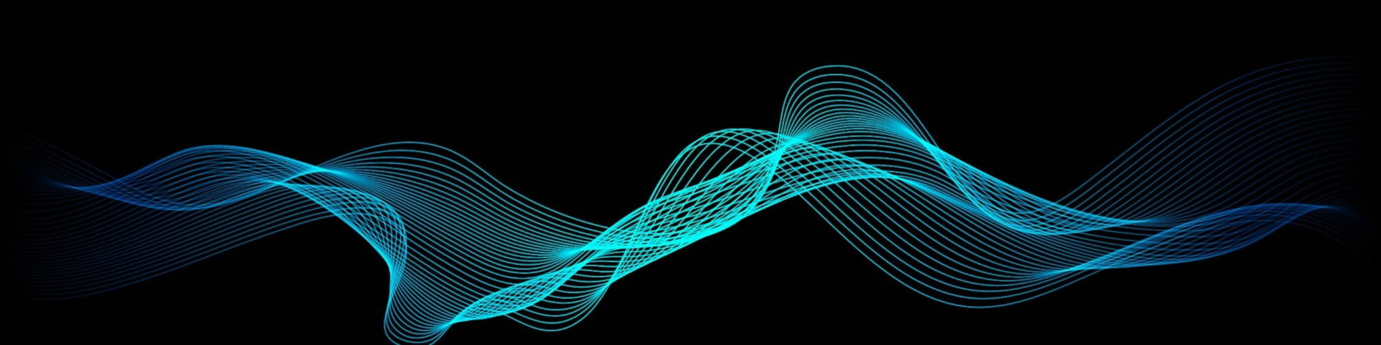 Abstract wavy blue lines